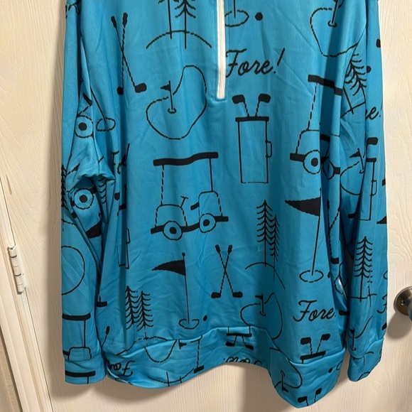 Women’s Lightweight Pullover Sweatshirt Golf Fore Sports Fun Golfer Pockets 2X‎ - Picture 3 of 9